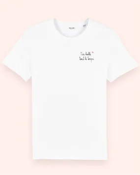 White Organic Cotton T-Shirt | T’es belle tout le temps