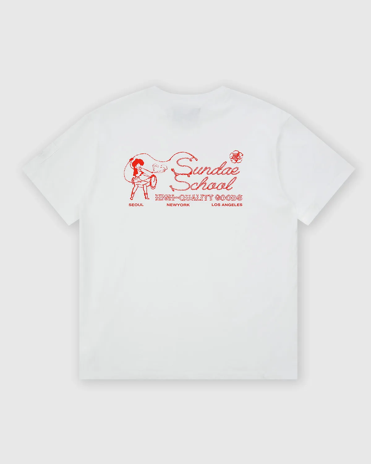 WHITE QUALITY COWGIRL T-SHIRT