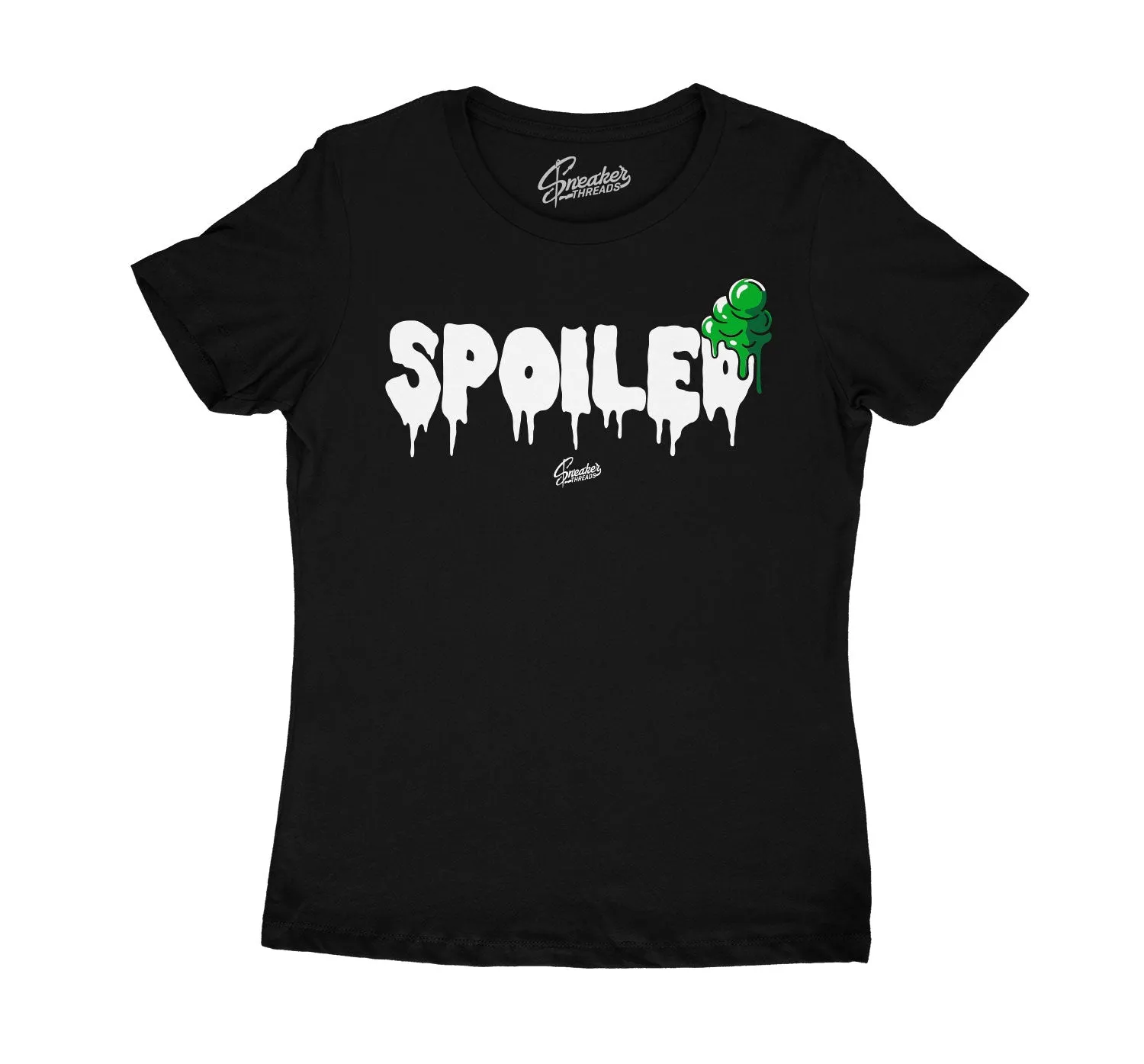 Womens Pine Green 3 Shirt - Spoiled - Black