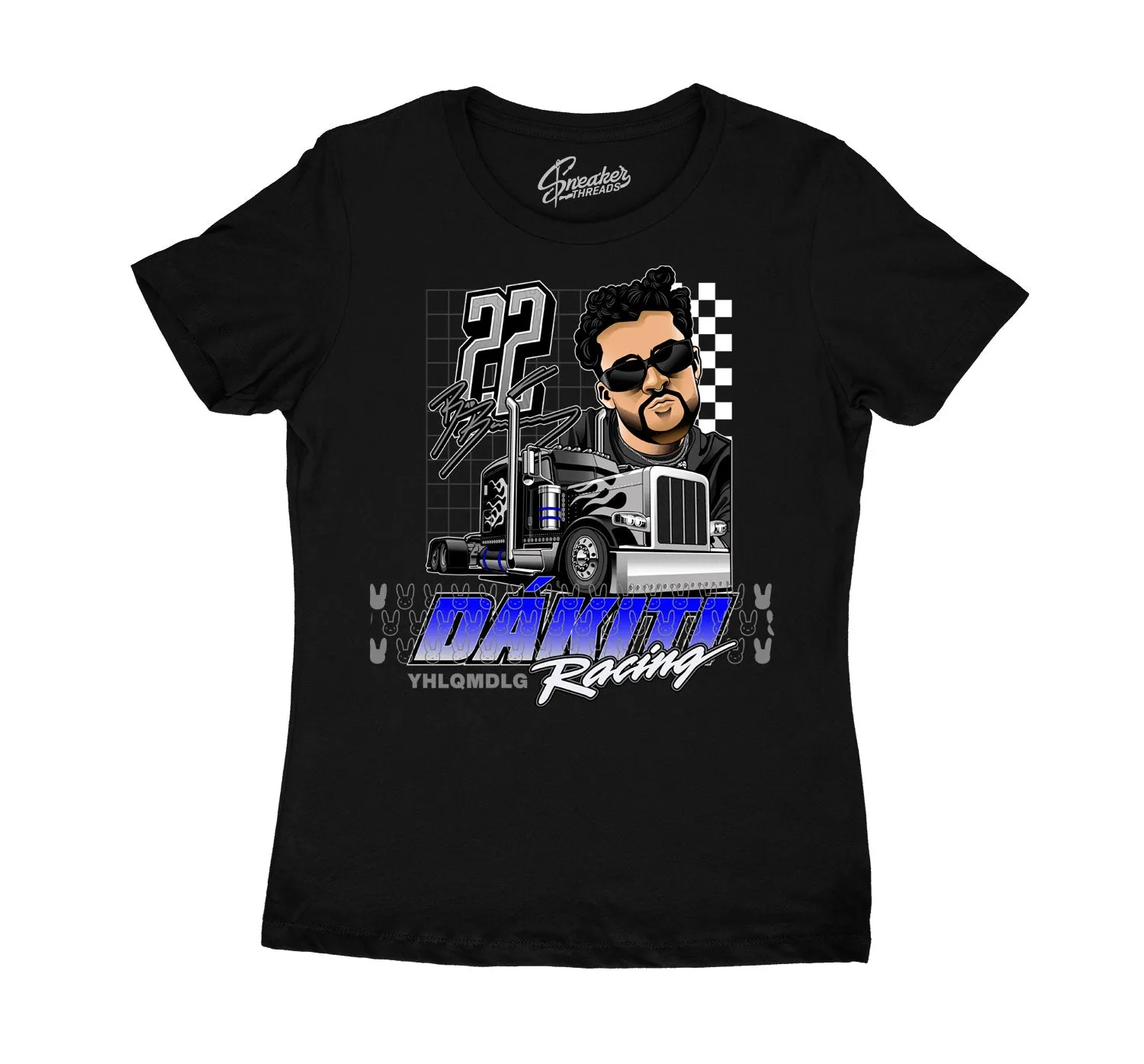 Womens - Racer Blue 5 Bad Bunny Racing Sneaker tee