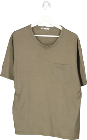 ZARA Green Basic T Shirt UK L